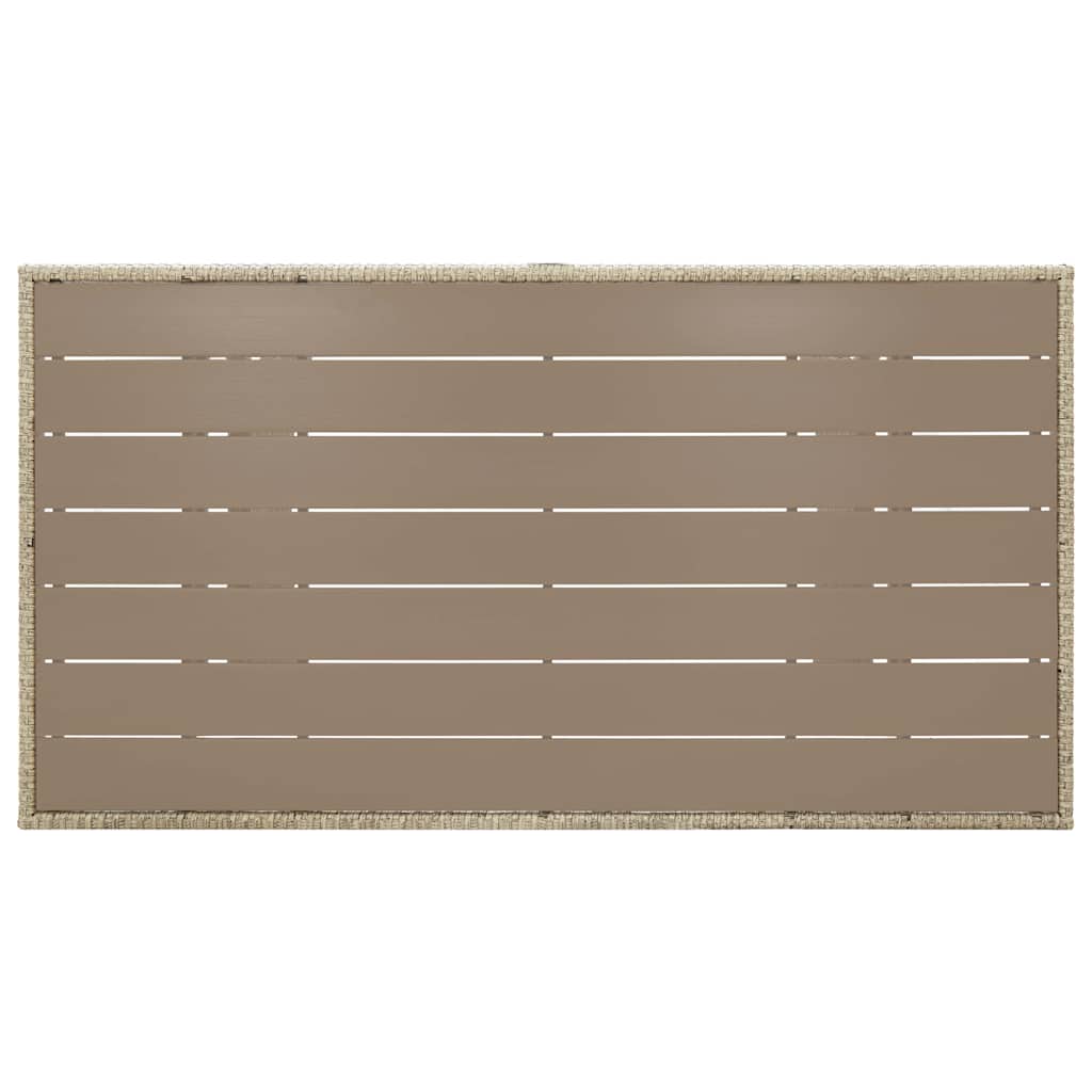 Tavolo da Giardino Grigio 120x70x66 cm in Polyrattan