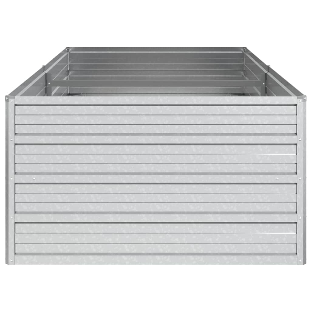 Letto Rialzato Giardino 160x80x45 cm in Acciaio Zincato Argento