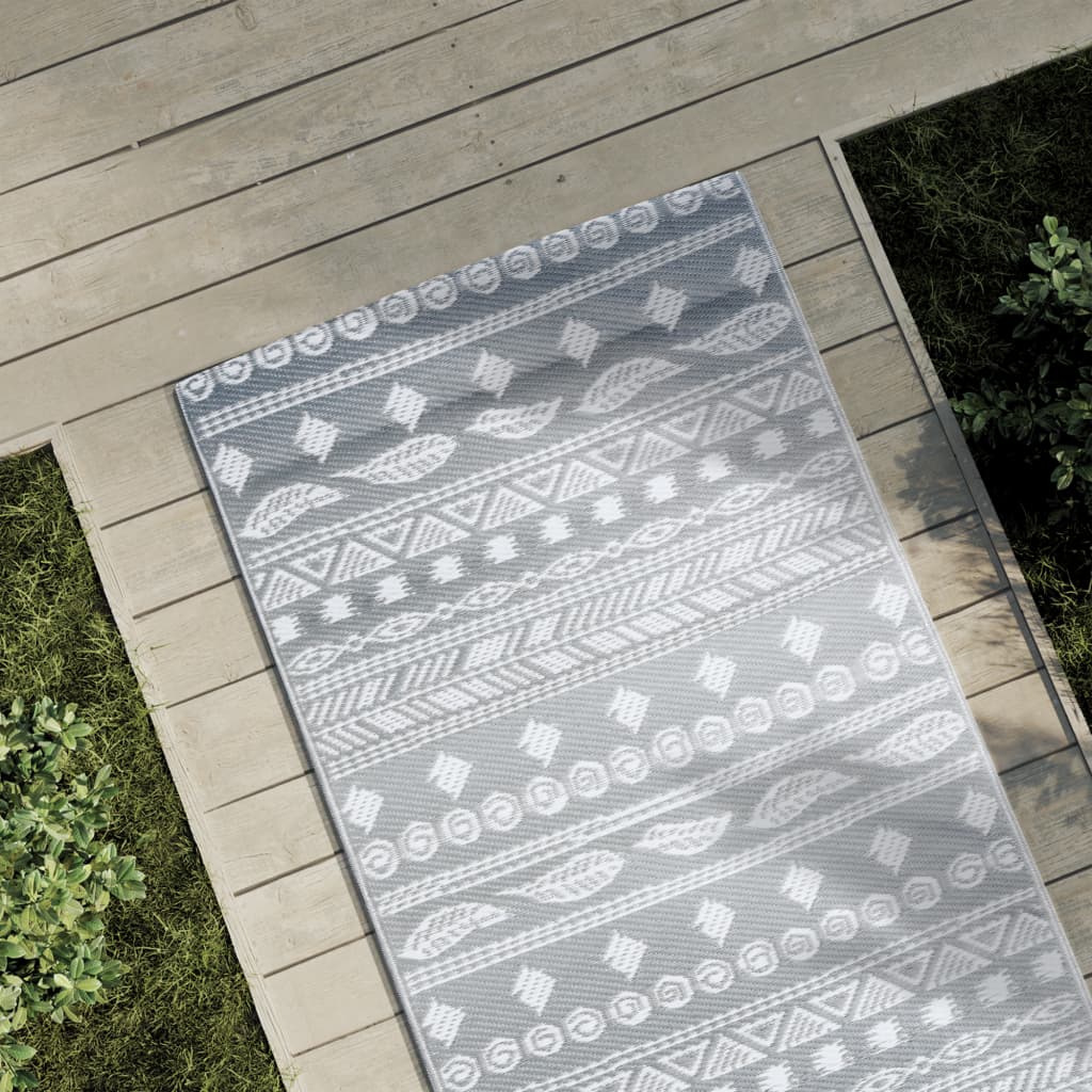 Tappeto da Esterni ARAKIL Grigio 80x250 cm in PP