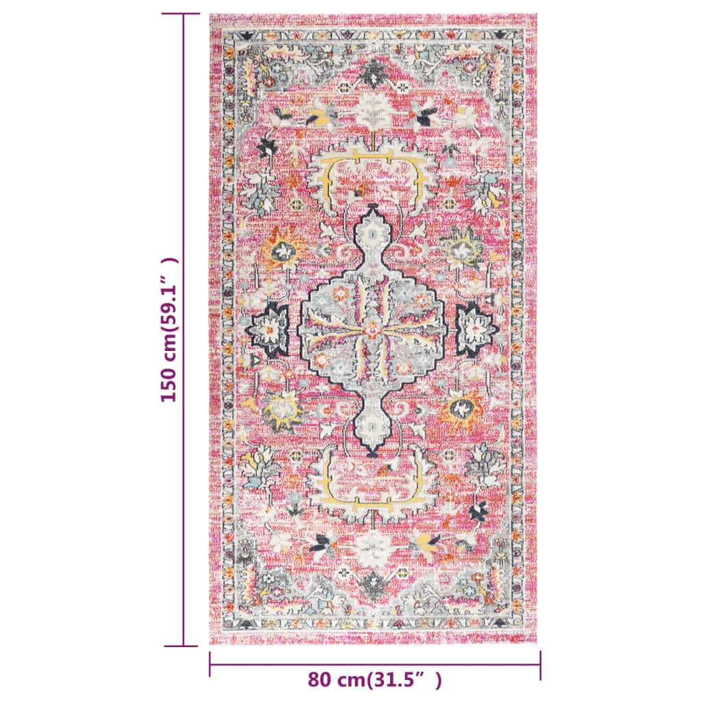 Tappeto da Esterni a Tessitura Piatta 80x150 cm Rosso