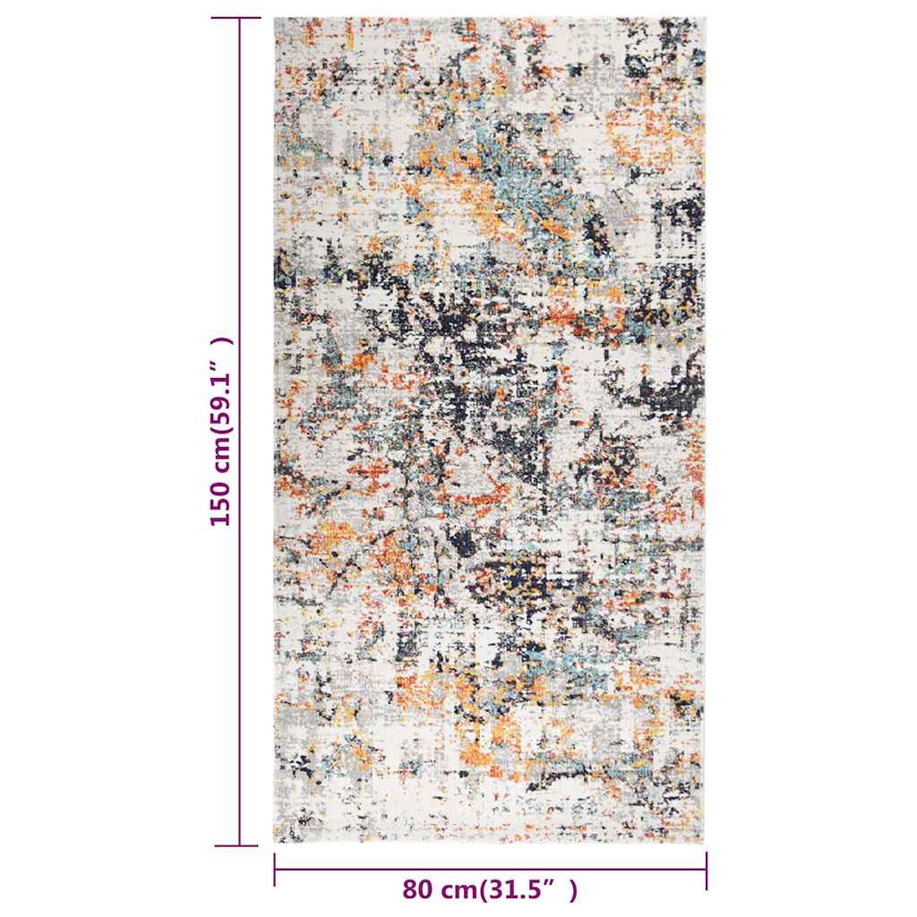 Tappeto da Esterni a Tessitura Piatta 80x150 cm Multicolore