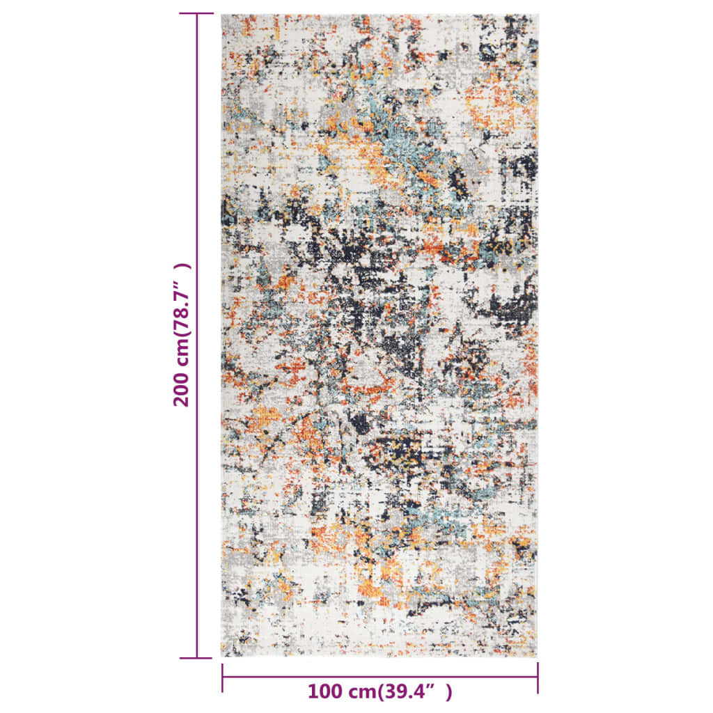 Tappeto da Esterni a Tessitura Piatta 100x200 cm Multicolore