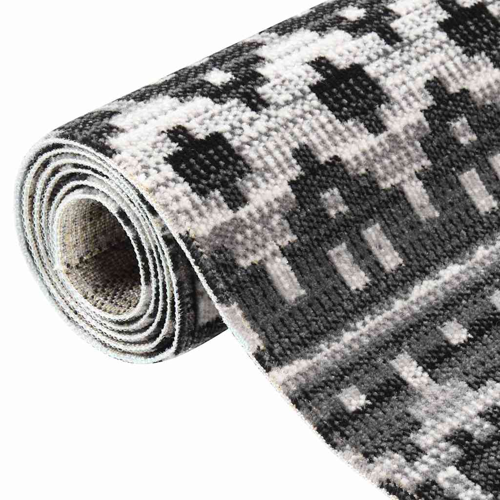 Tappeto da Esterni a Tessitura Piatta 100x200 cm Grigio Scuro