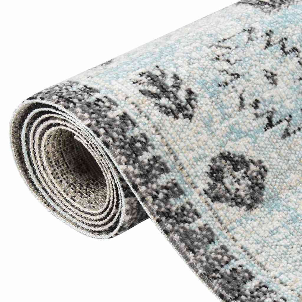Tappeto da Esterni a Tessitura Piatta 80x150 cm Verde e Grigio