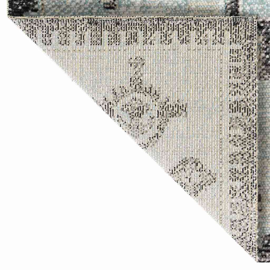 Tappeto da Esterni a Tessitura Piatta 80x150 cm Verde e Grigio