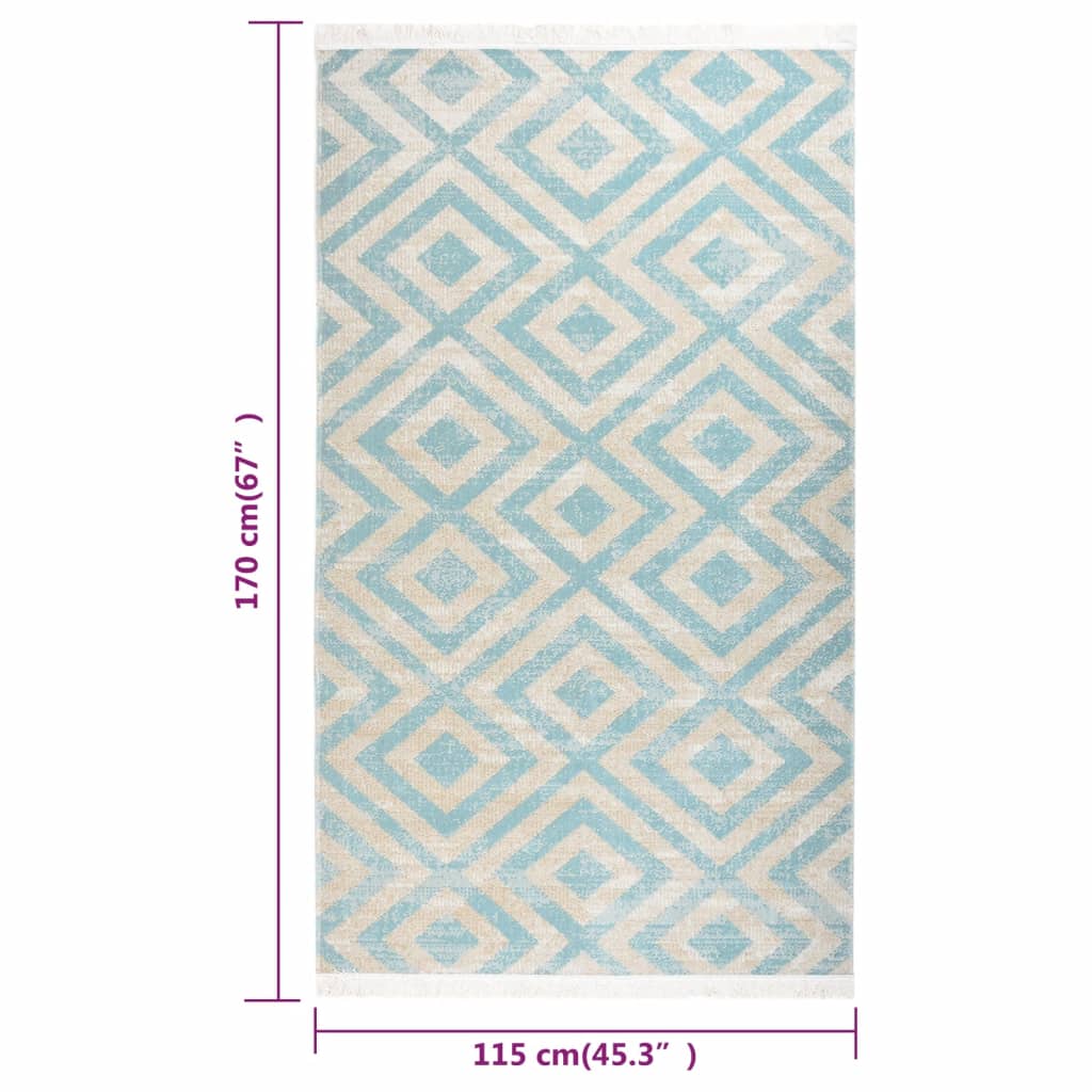 Tappeto da Esterni a Tessitura Piatta 115x170 cm Verde e Beige
