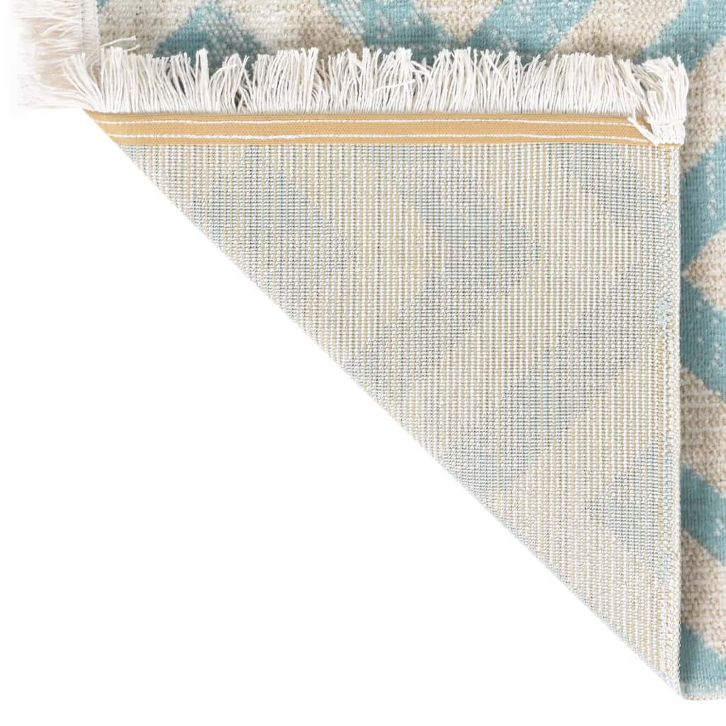 Tappeto da Esterni a Tessitura Piatta 100x200 cm Verde e Beige
