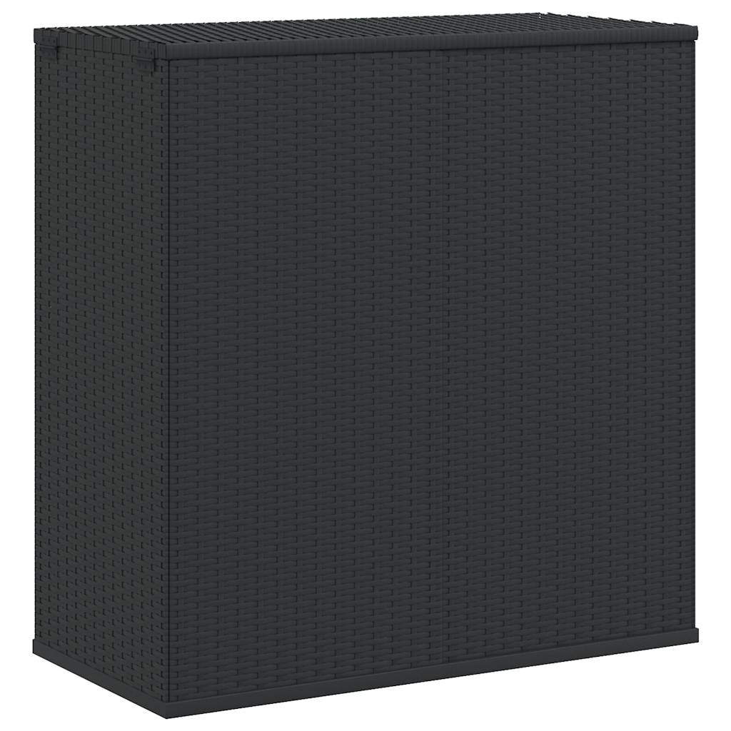 Contenitore Cuscini da Giardino Rattan PE 100x49x103,5 cm Nero