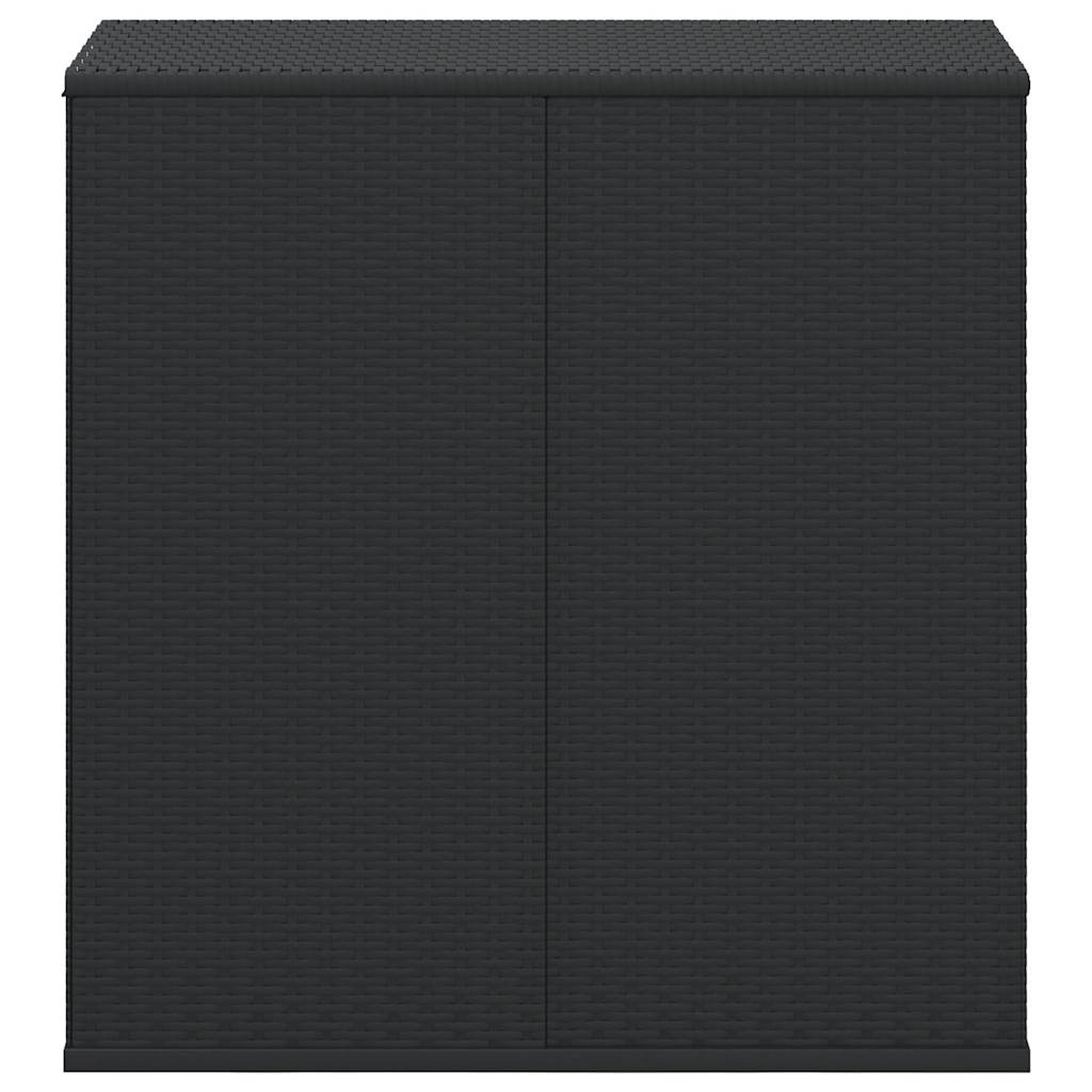 Contenitore Cuscini da Giardino Rattan PE 100x49x103,5 cm Nero