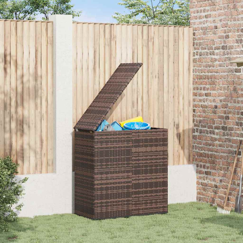 Contenitore da Giardino in Rattan PE 100x49x103,5 cm Marrone