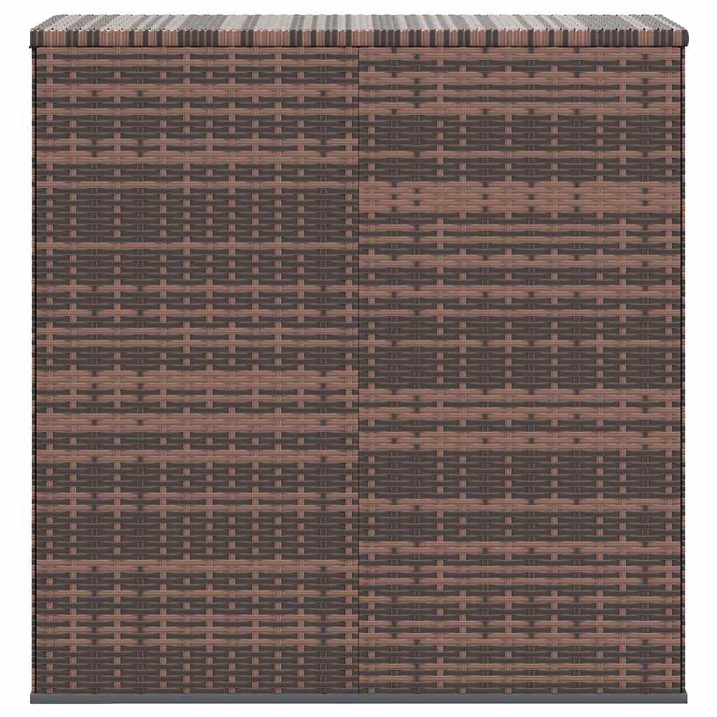 Contenitore da Giardino in Rattan PE 100x49x103,5 cm Marrone