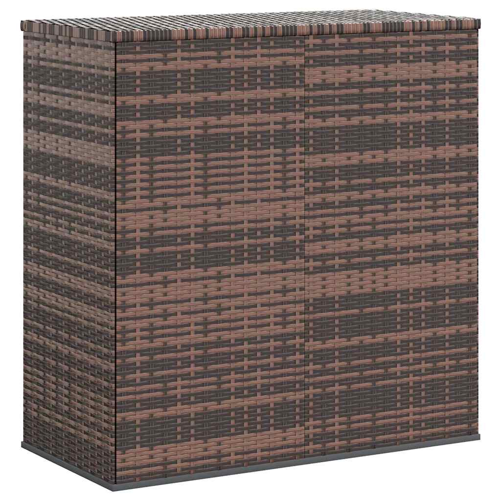 Contenitore da Giardino in Rattan PE 100x49x103,5 cm Marrone