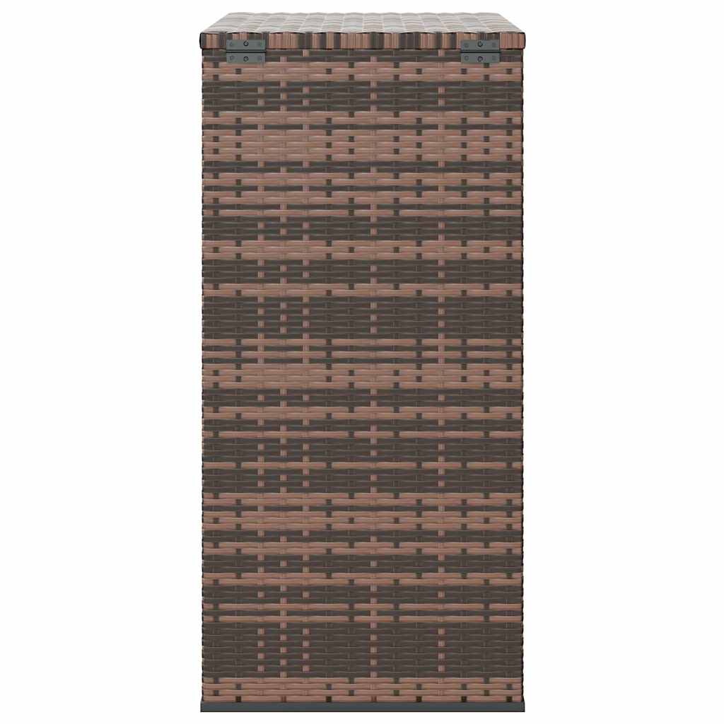 Contenitore da Giardino in Rattan PE 100x49x103,5 cm Marrone