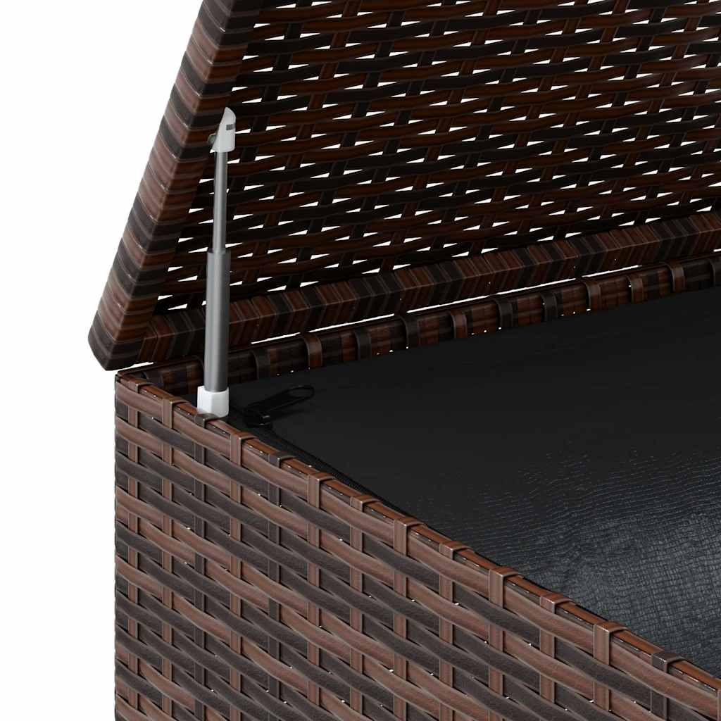 Contenitore da Giardino in Rattan PE 100x49x103,5 cm Marrone
