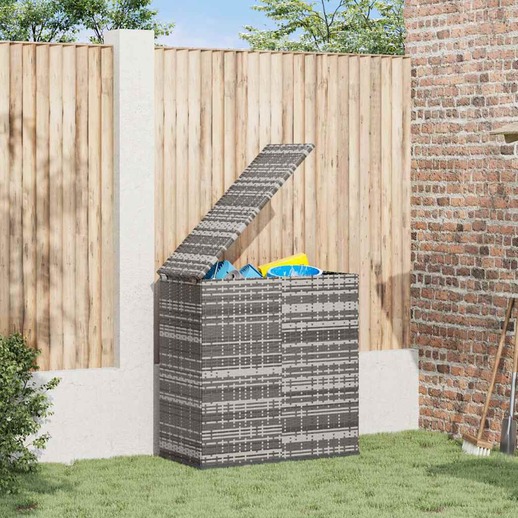 Contenitore da Giardino in Rattan PE 100x49x103,5 cm Grigio