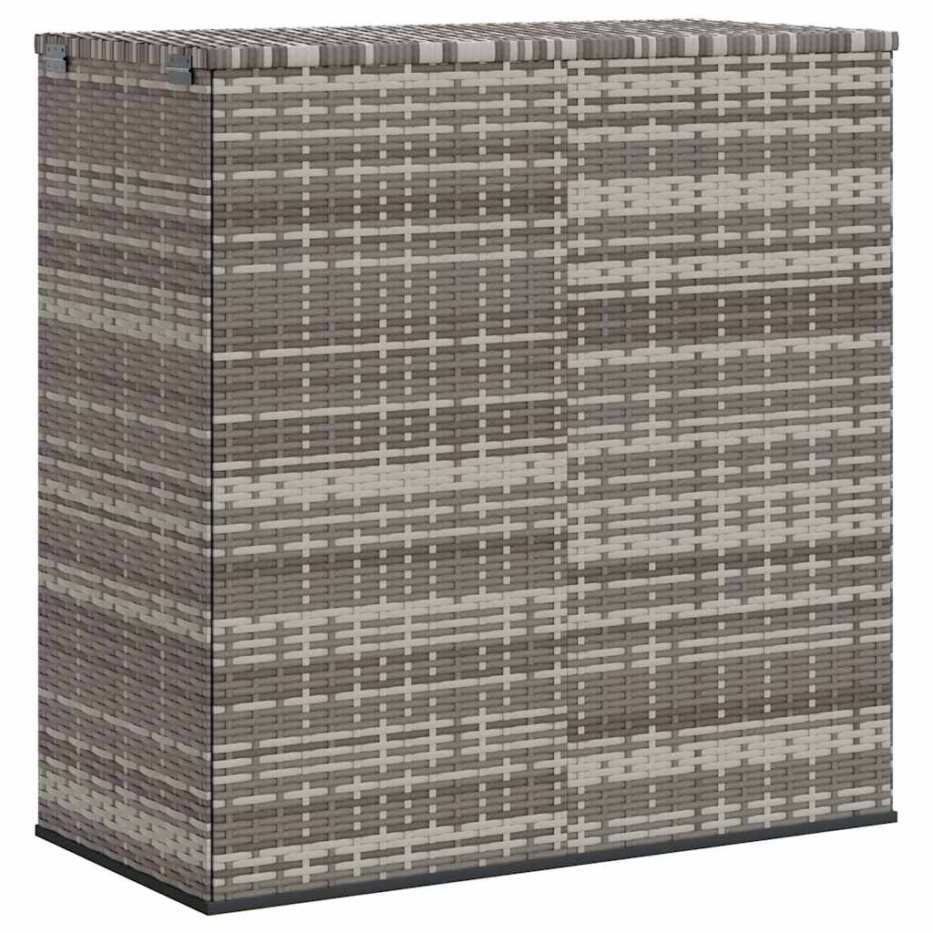 Contenitore da Giardino in Rattan PE 100x49x103,5 cm Grigio