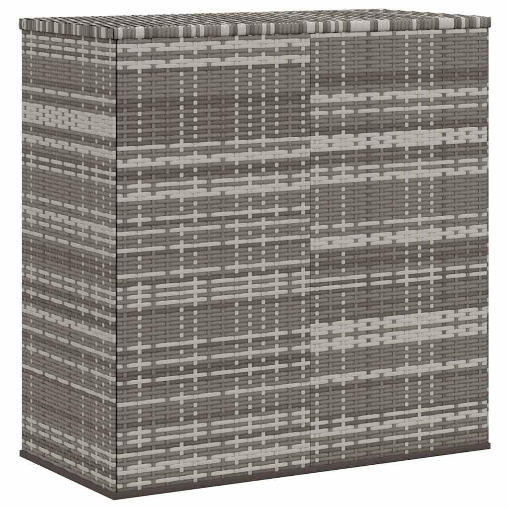 Contenitore da Giardino in Rattan PE 100x49x103,5 cm Grigio