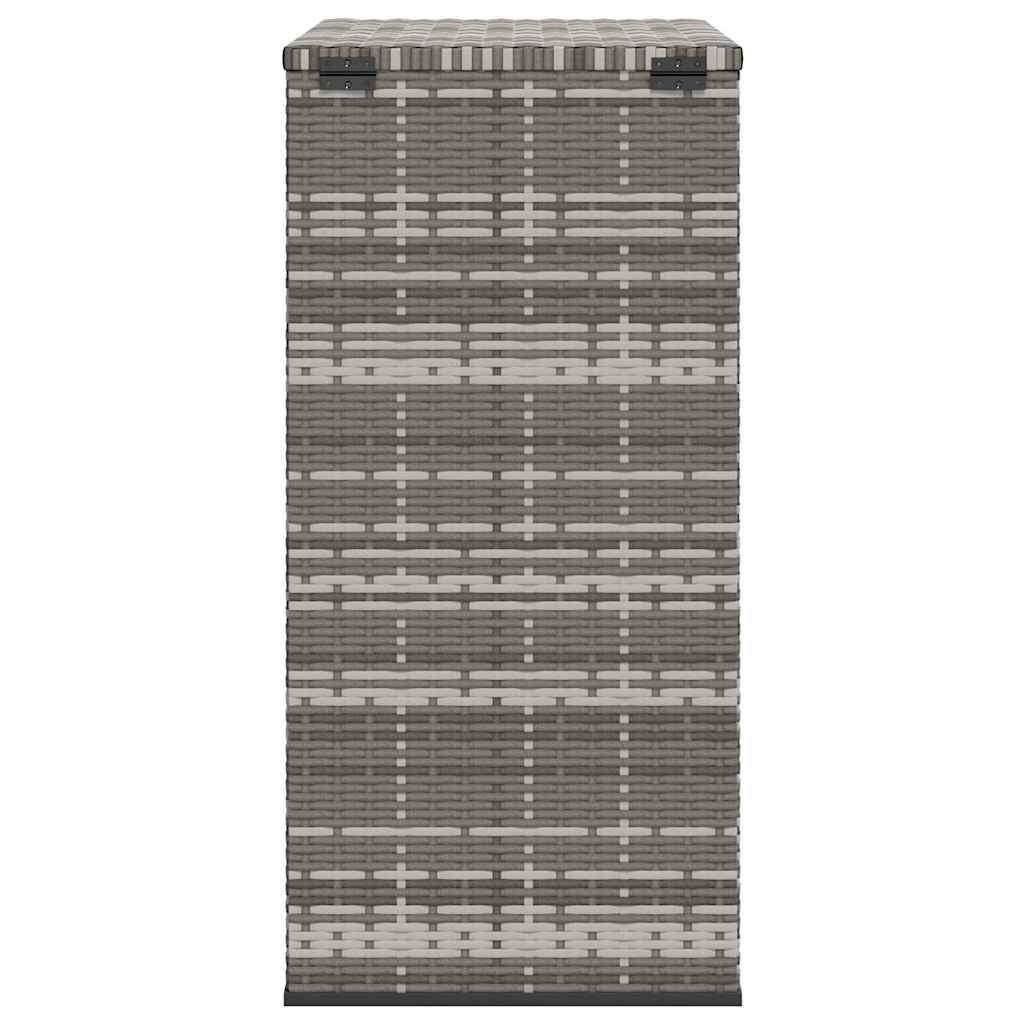 Contenitore da Giardino in Rattan PE 100x49x103,5 cm Grigio