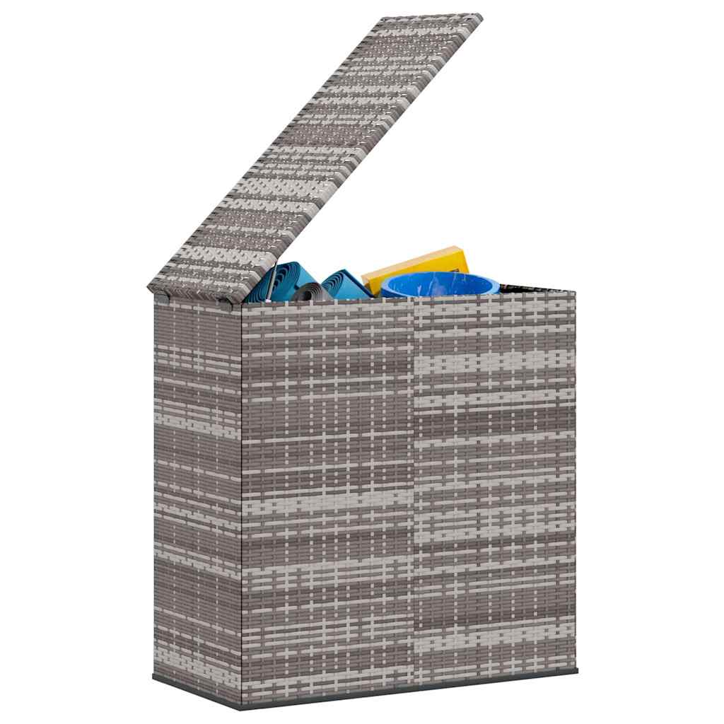 Contenitore da Giardino in Rattan PE 100x49x103,5 cm Grigio