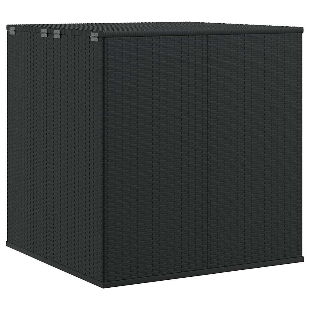 Contenitore da Giardino in Rattan PE 100x97,5x104 cm Nero