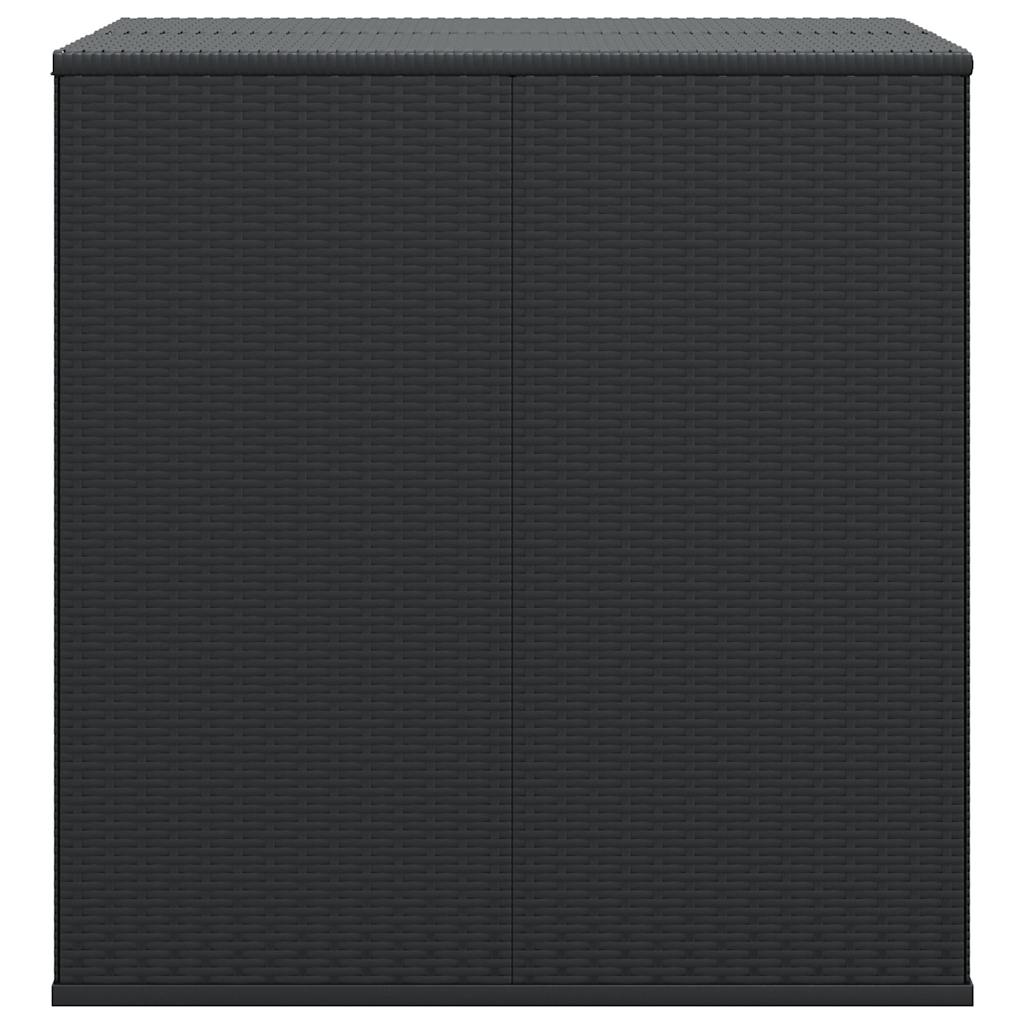 Contenitore da Giardino in Rattan PE 100x97,5x104 cm Nero