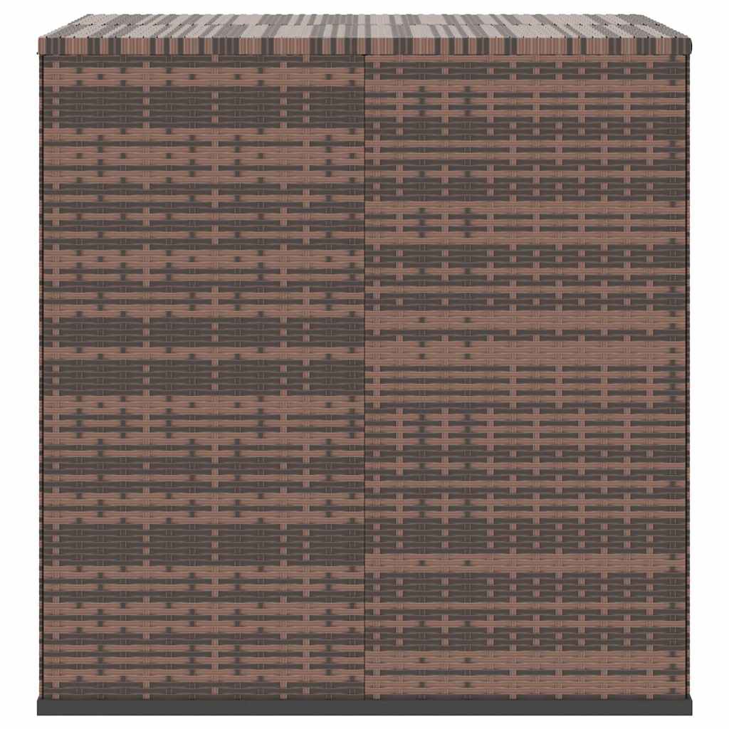 Contenitore da Giardino in Rattan PE 100x97,5x104 cm Marrone