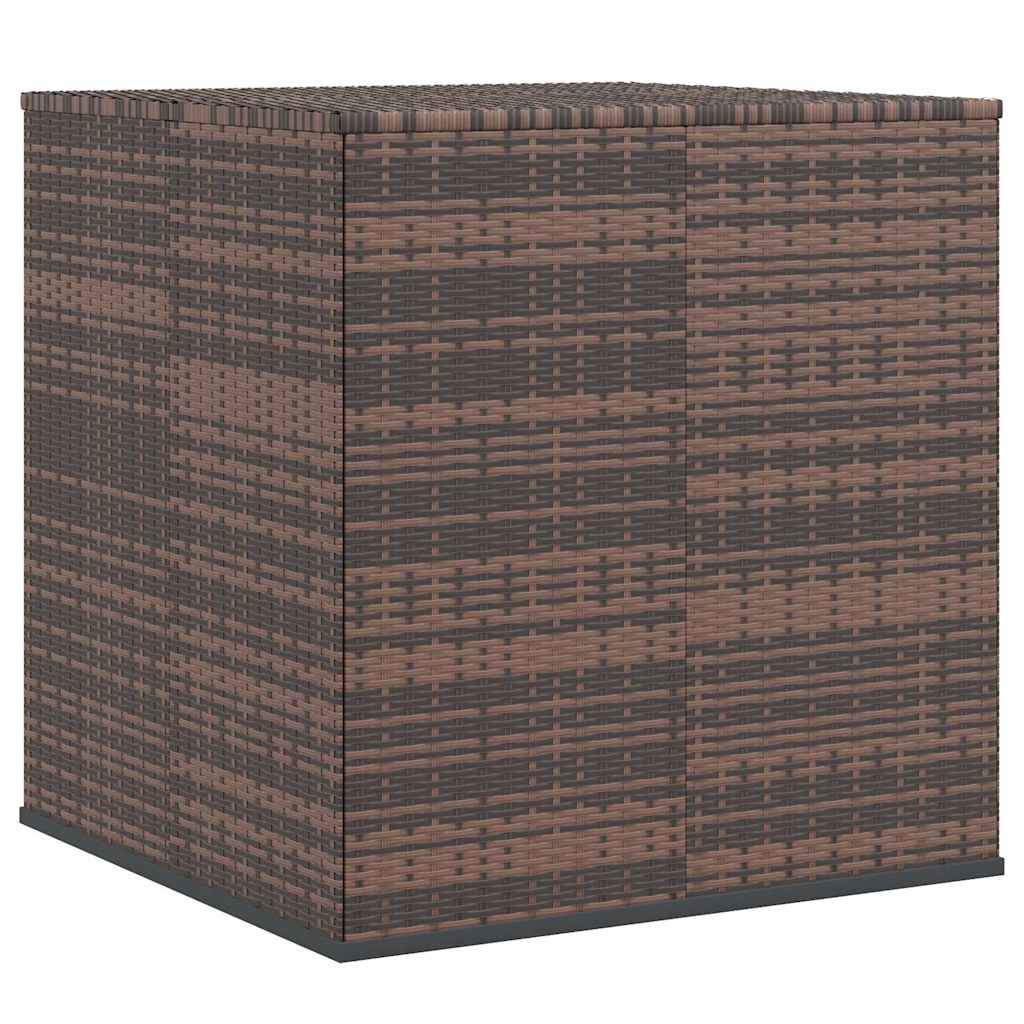 Contenitore da Giardino in Rattan PE 100x97,5x104 cm Marrone