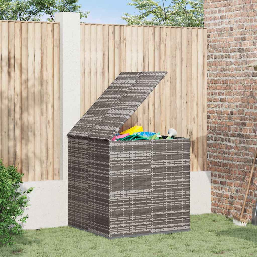 Contenitore da Giardino in Rattan PE 100x97,5x104 cm Grigio