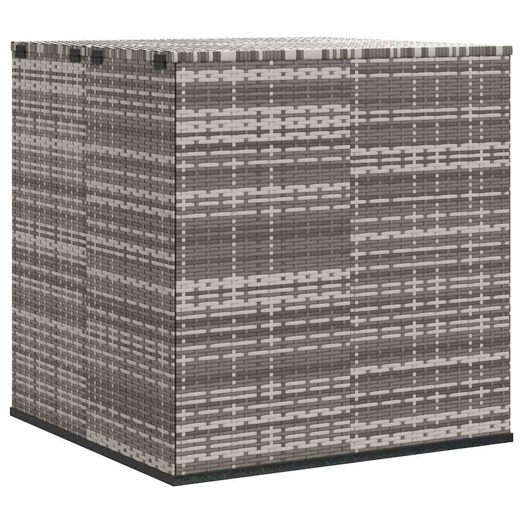 Contenitore da Giardino in Rattan PE 100x97,5x104 cm Grigio