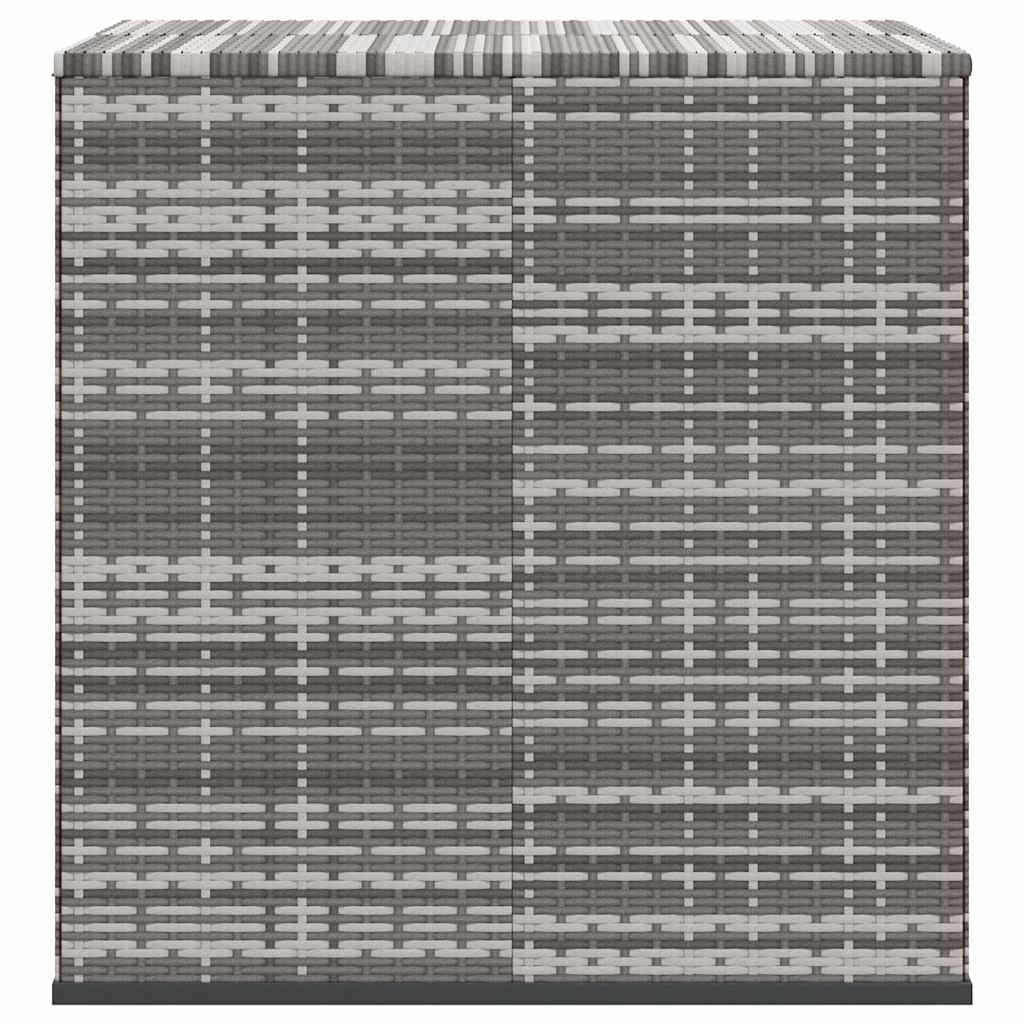 Contenitore da Giardino in Rattan PE 100x97,5x104 cm Grigio