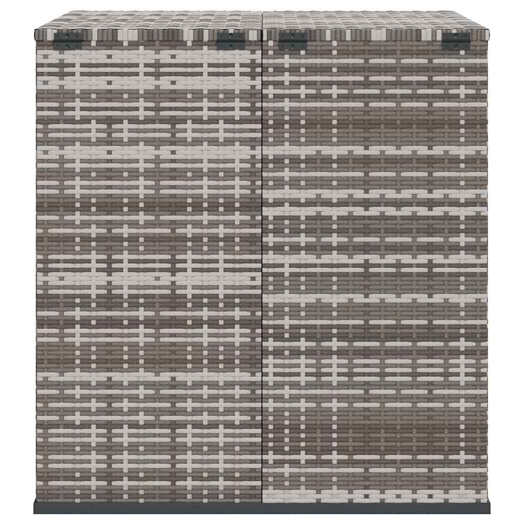 Contenitore da Giardino in Rattan PE 100x97,5x104 cm Grigio