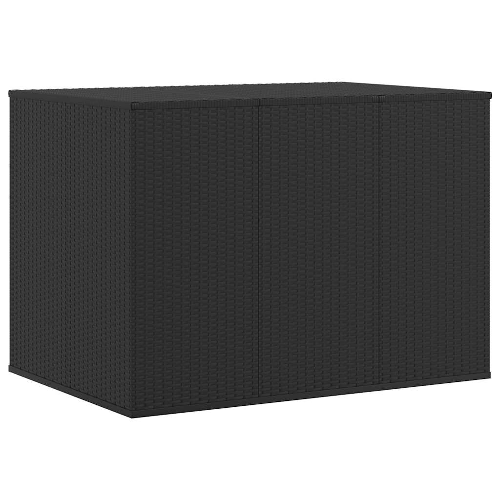 Contenitore da Giardino in Rattan PE 145x100x103 cm Nero