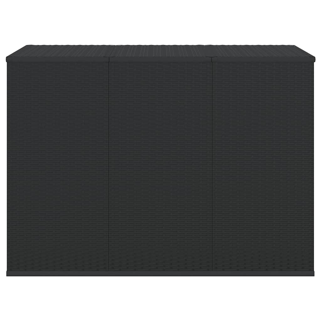 Contenitore da Giardino in Rattan PE 145x100x103 cm Nero