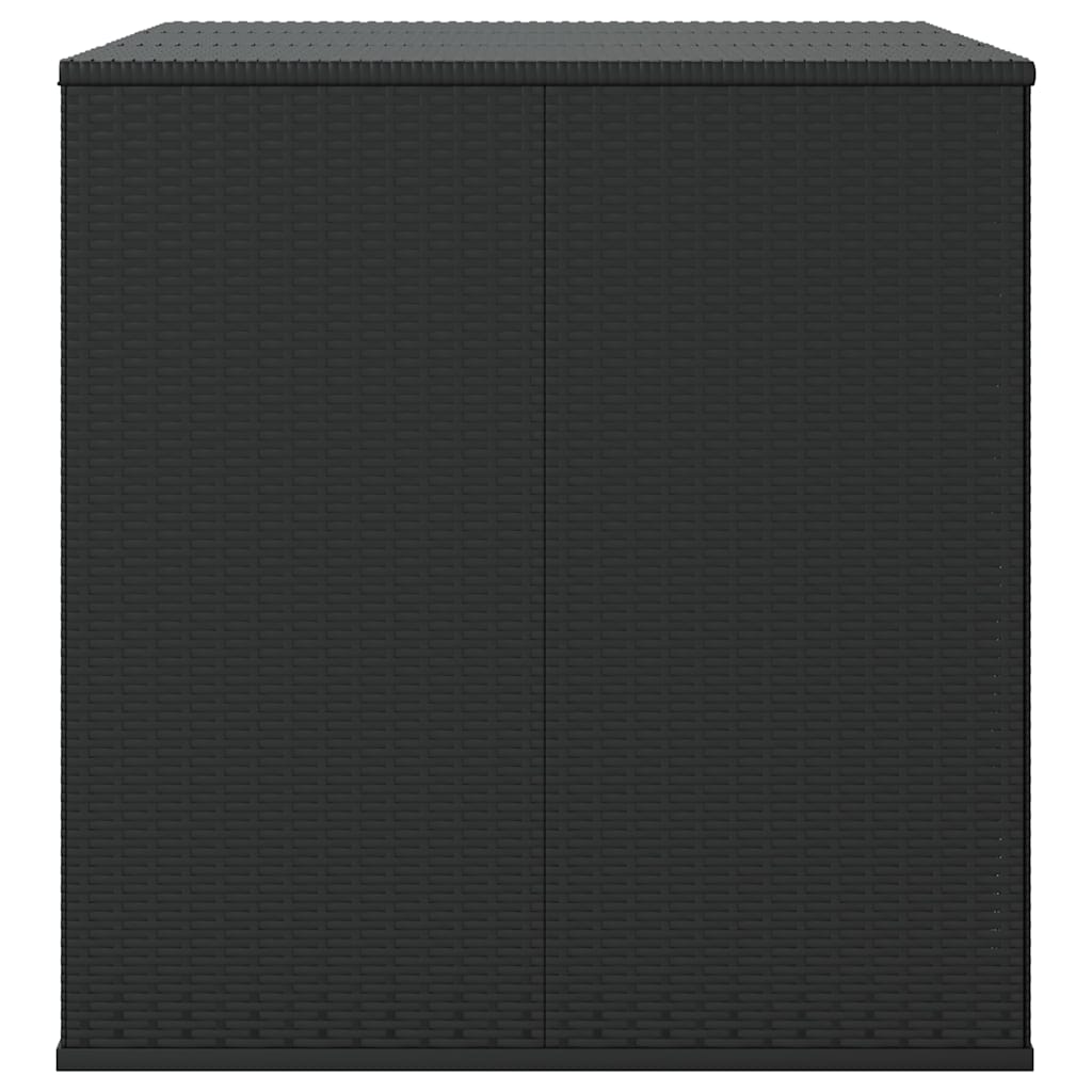 Contenitore da Giardino in Rattan PE 145x100x103 cm Nero