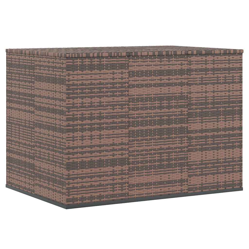 Contenitore da Giardino in Rattan PE 145x100x103 cm Marrone