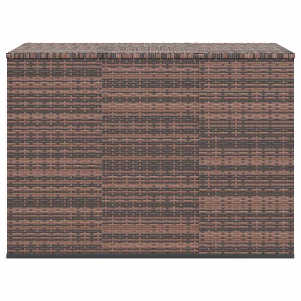 Contenitore da Giardino in Rattan PE 145x100x103 cm Marrone