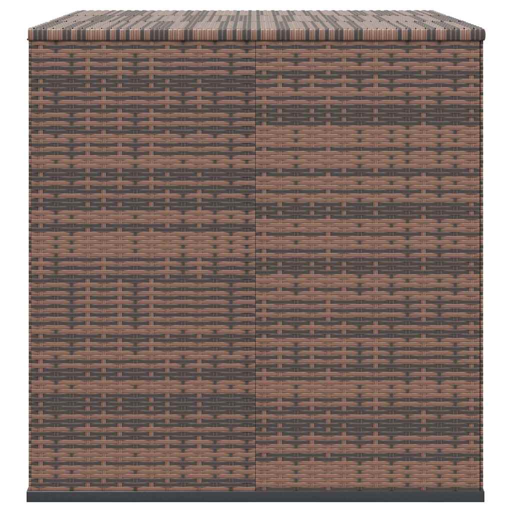 Contenitore da Giardino in Rattan PE 145x100x103 cm Marrone