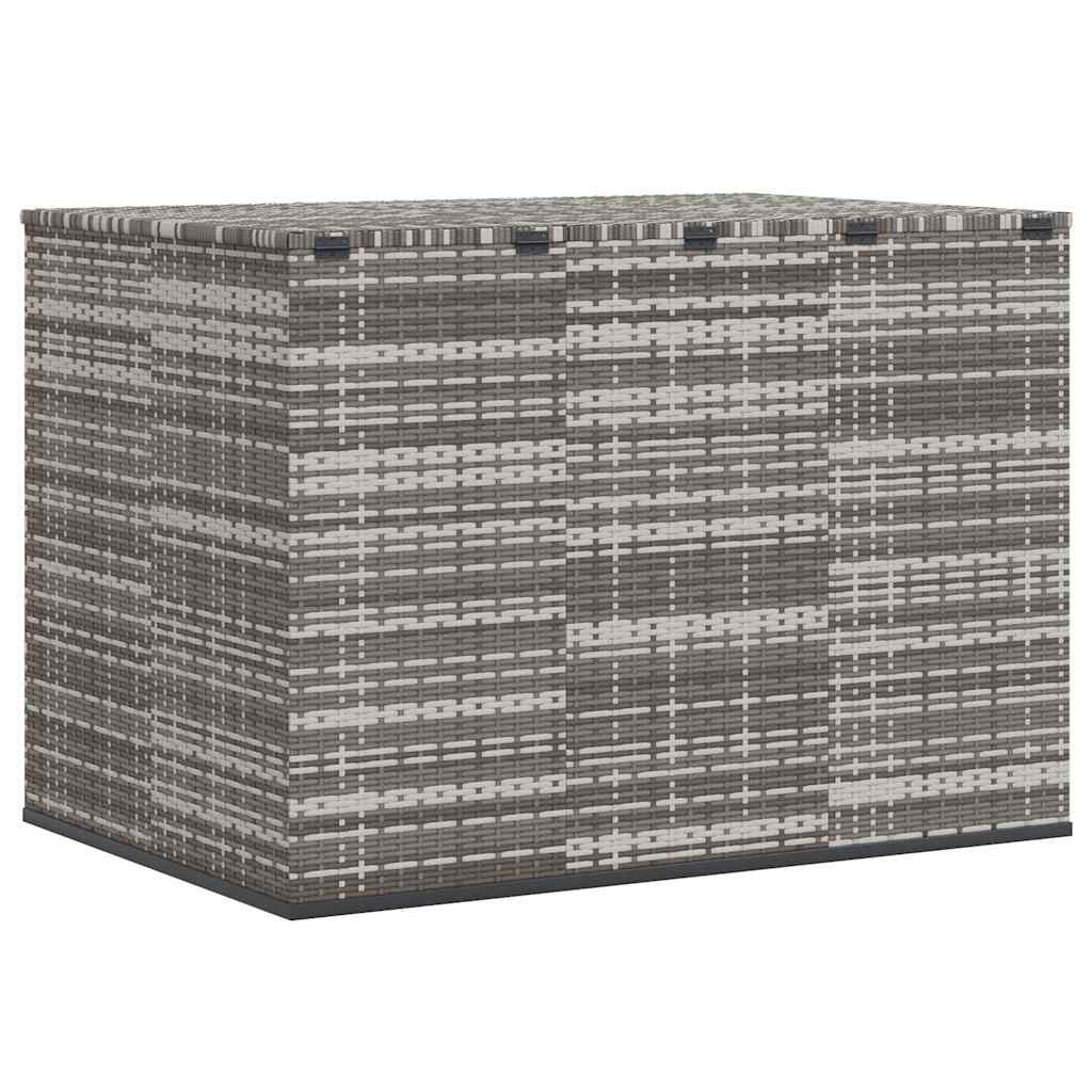 Contenitore da Giardino in Rattan PE 145x100x103 cm Grigio