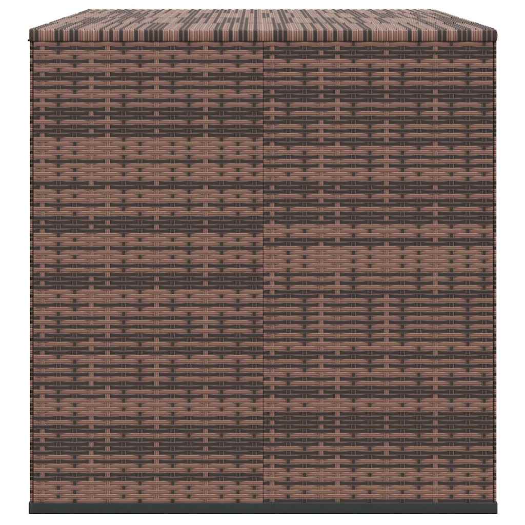 Contenitore da Giardino in Rattan PE 194x100x103 cm Marrone