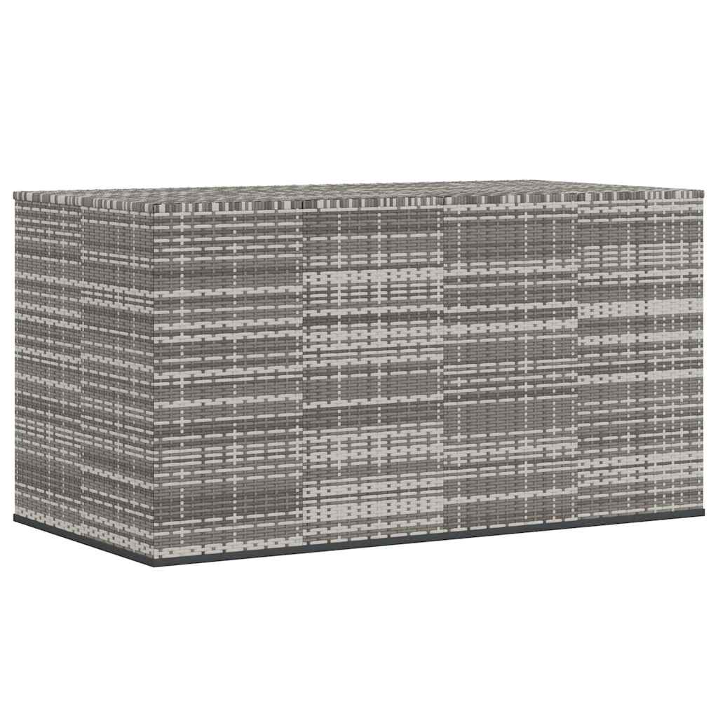 Contenitore da Giardino in Rattan PE 194x100x103 cm Grigio