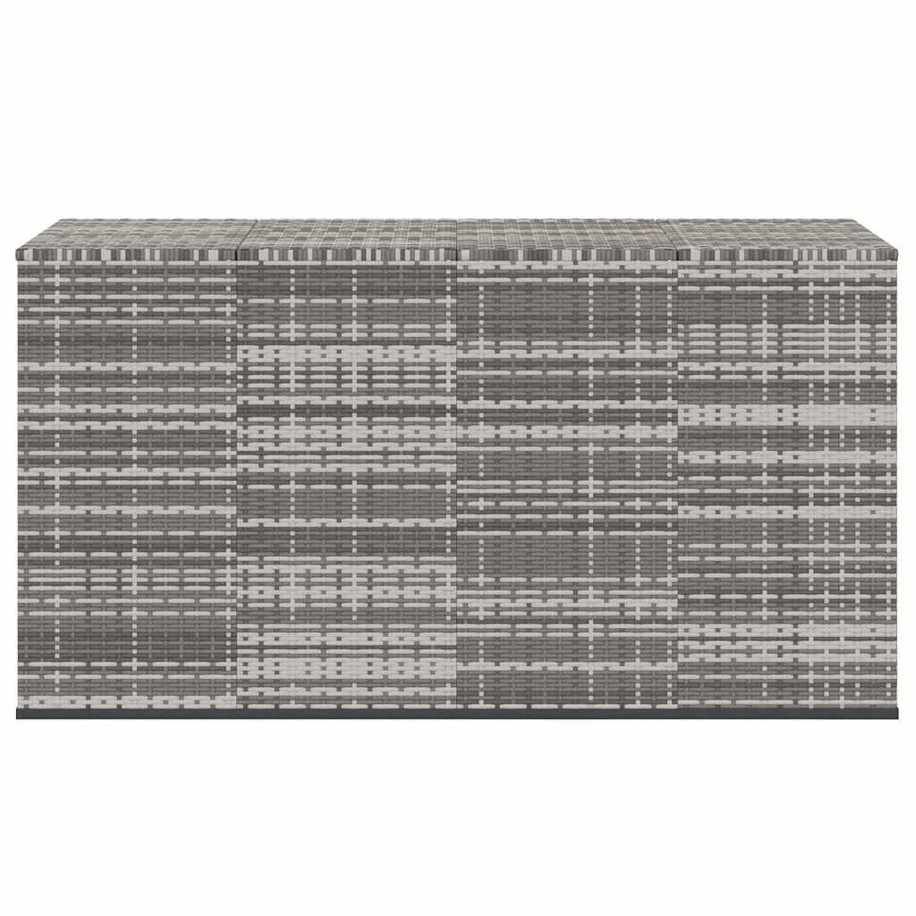 Contenitore da Giardino in Rattan PE 194x100x103 cm Grigio