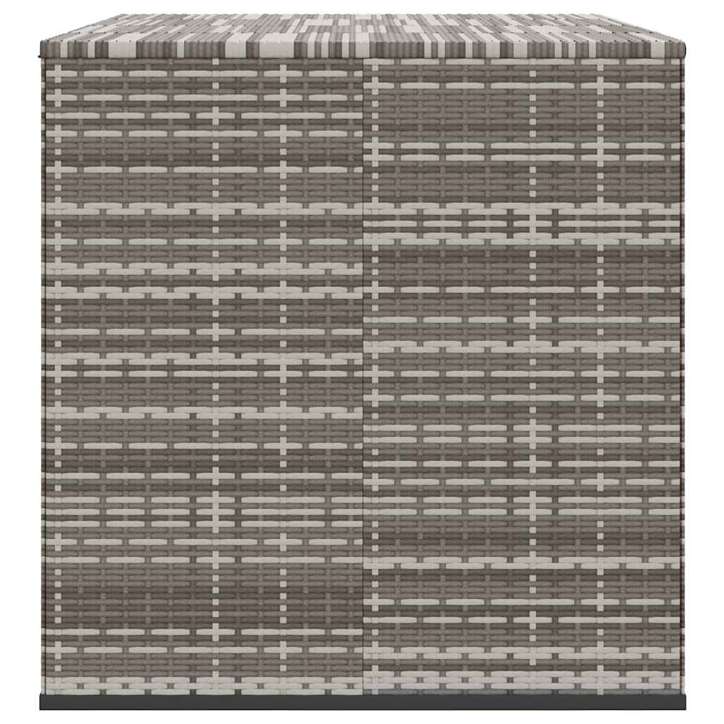 Contenitore da Giardino in Rattan PE 194x100x103 cm Grigio