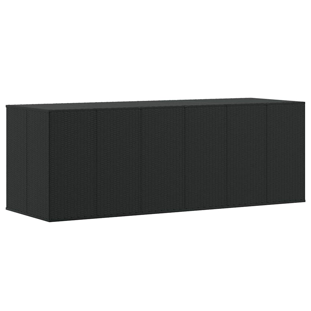 Contenitore da Giardino in Rattan PE 291x100,5x104 cm Nero