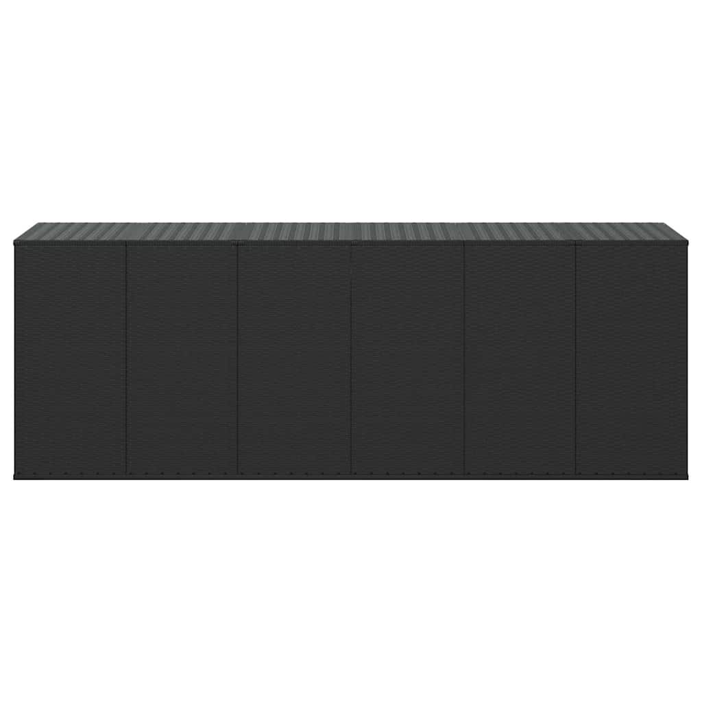 Contenitore da Giardino in Rattan PE 291x100,5x104 cm Nero