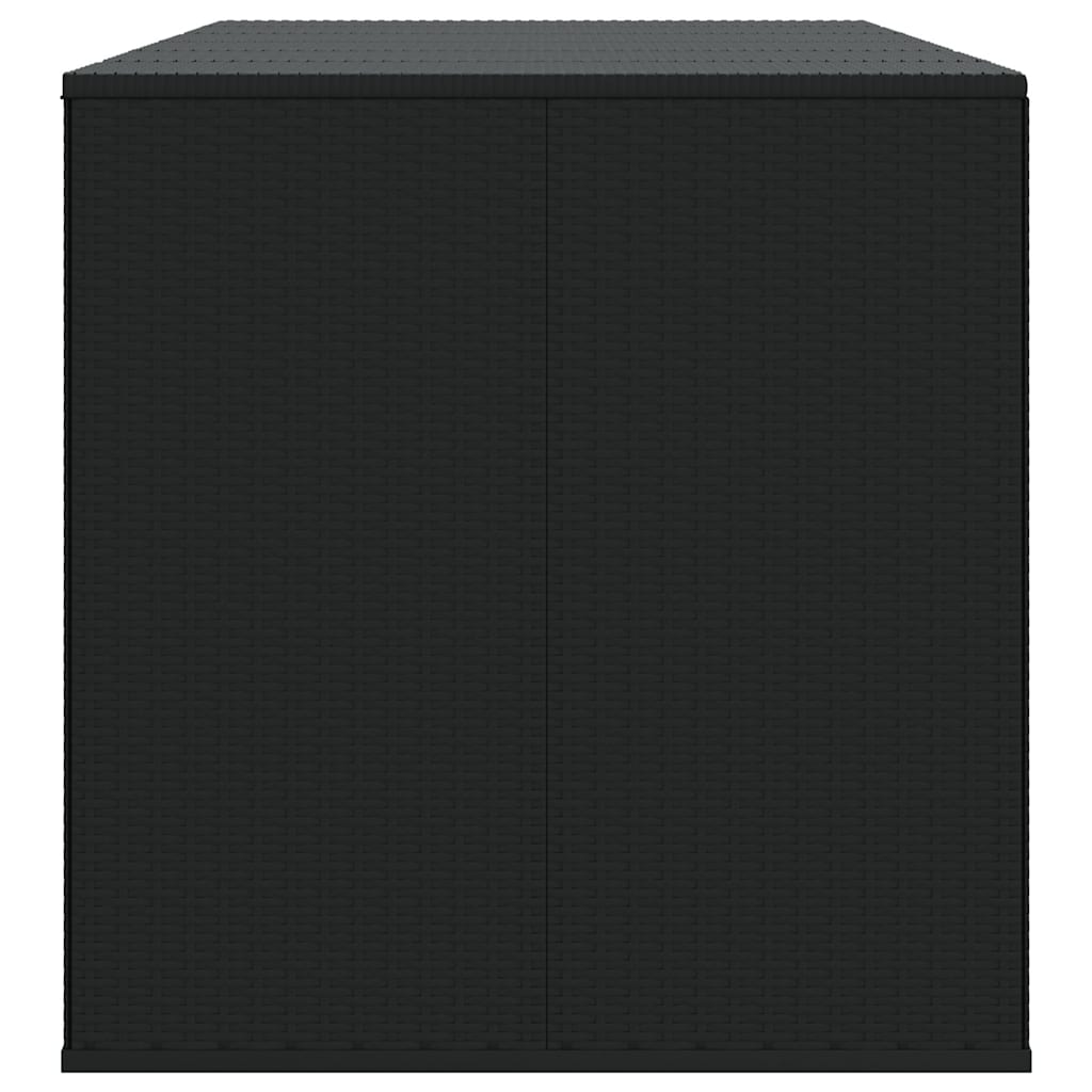Contenitore da Giardino in Rattan PE 291x100,5x104 cm Nero