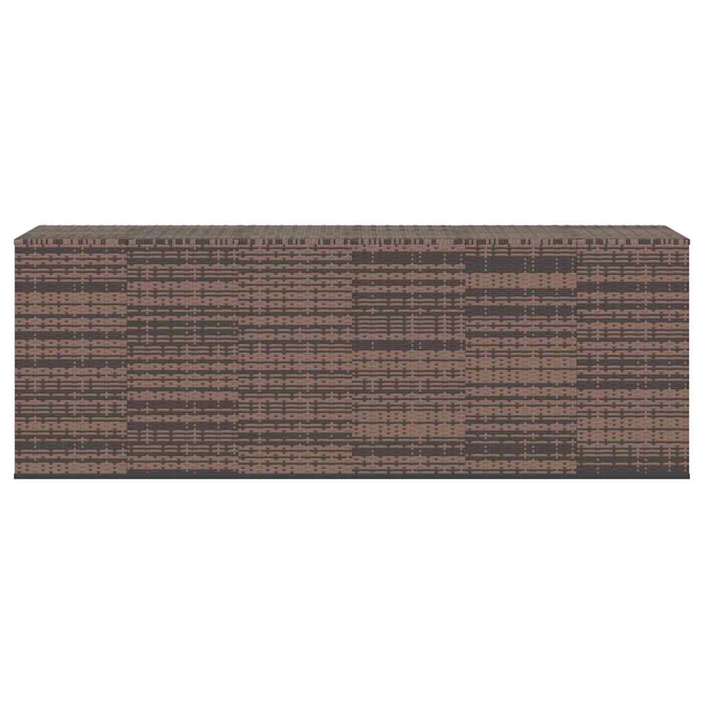 Contenitore da Giardino in Rattan PE 291x100,5x104 cm Nero