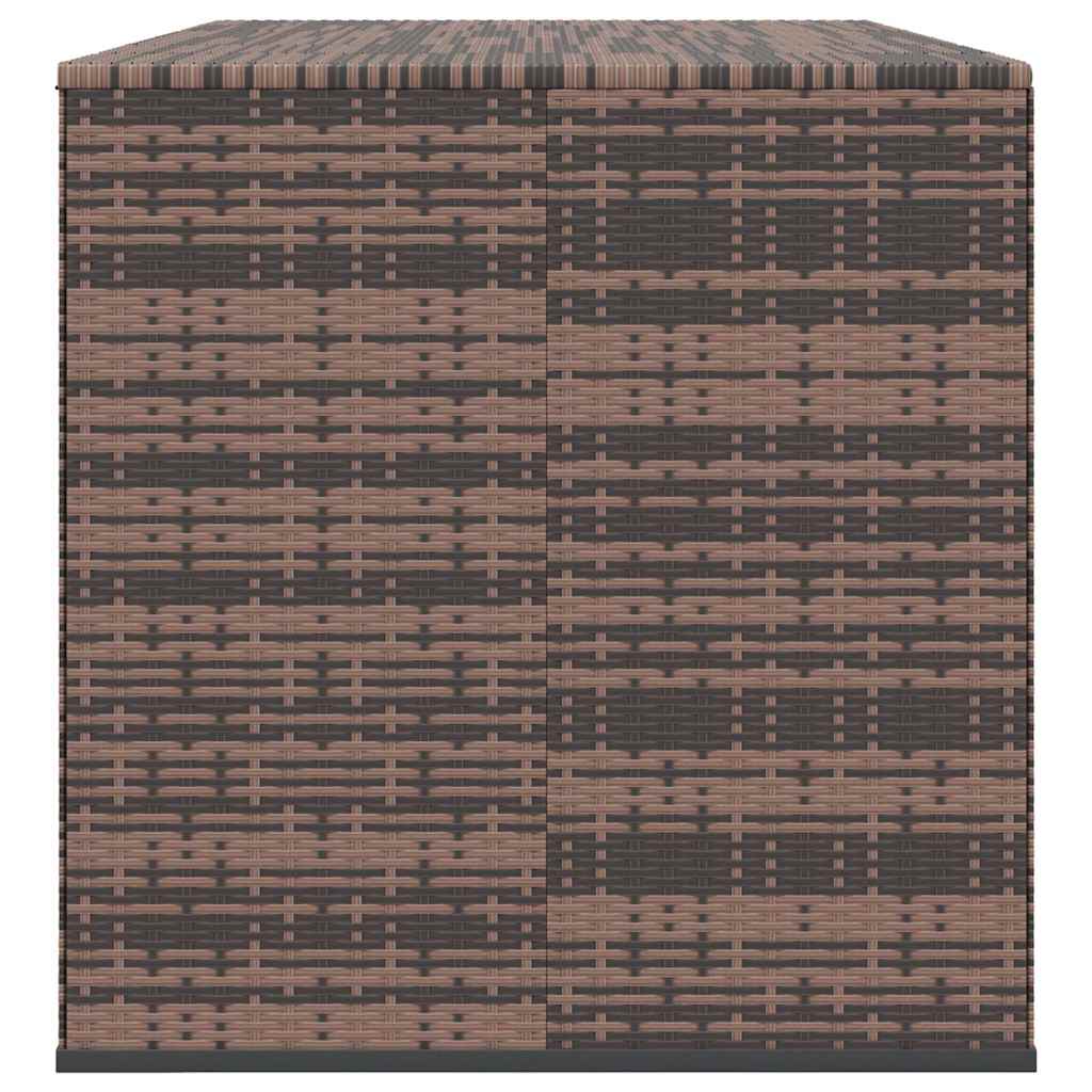 Contenitore da Giardino in Rattan PE 291x100,5x104 cm Nero