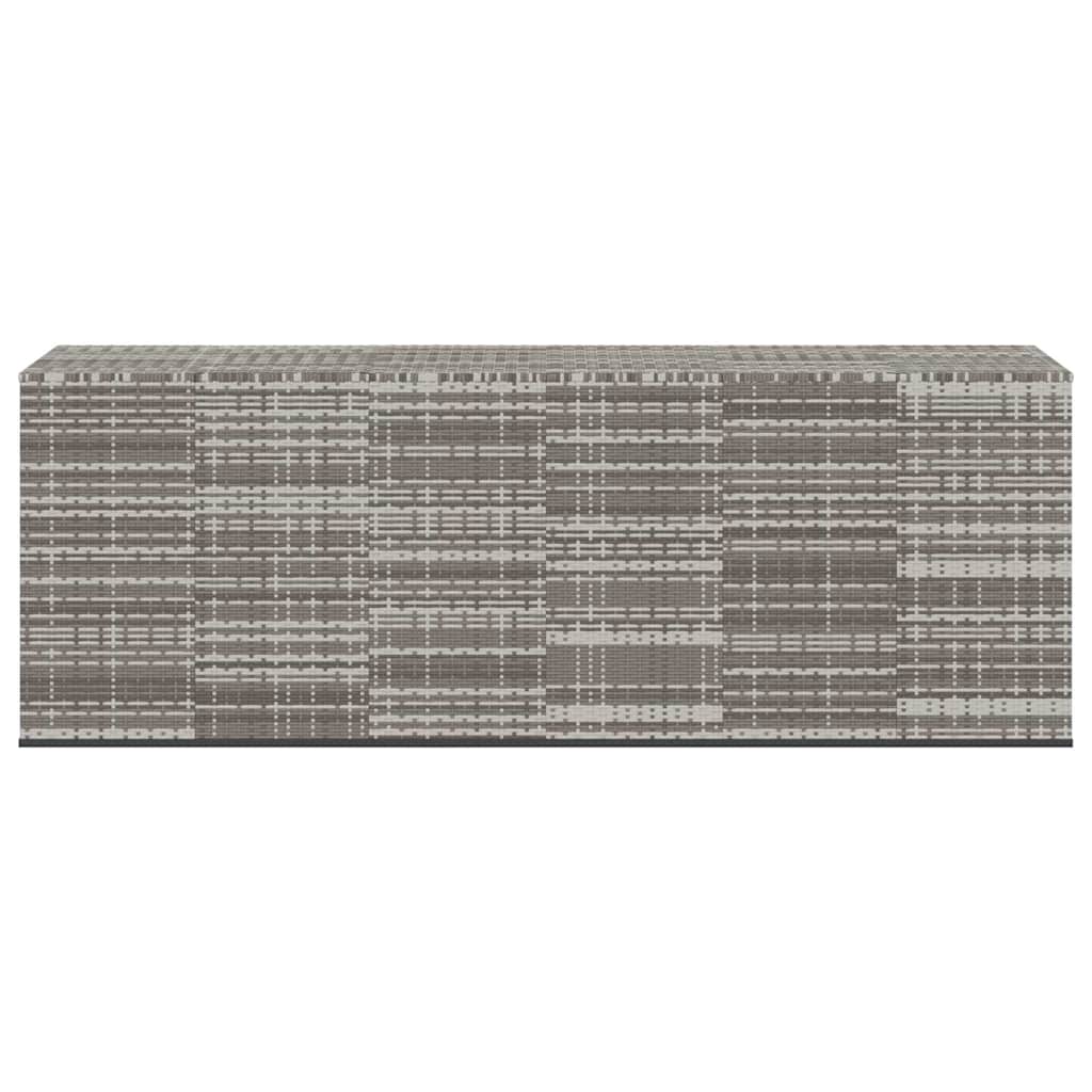 Contenitore da Giardino in Rattan PE 291x100,5x104 cm Grigio