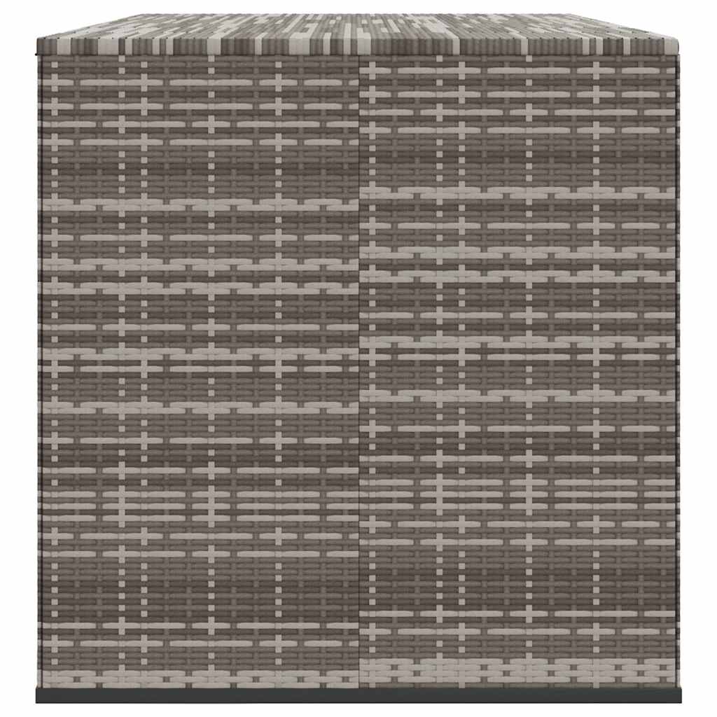 Contenitore da Giardino in Rattan PE 291x100,5x104 cm Grigio