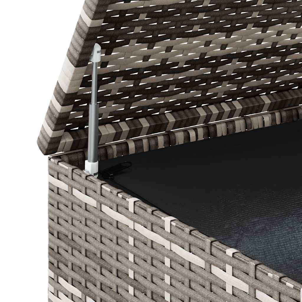 Contenitore da Giardino in Rattan PE 291x100,5x104 cm Grigio